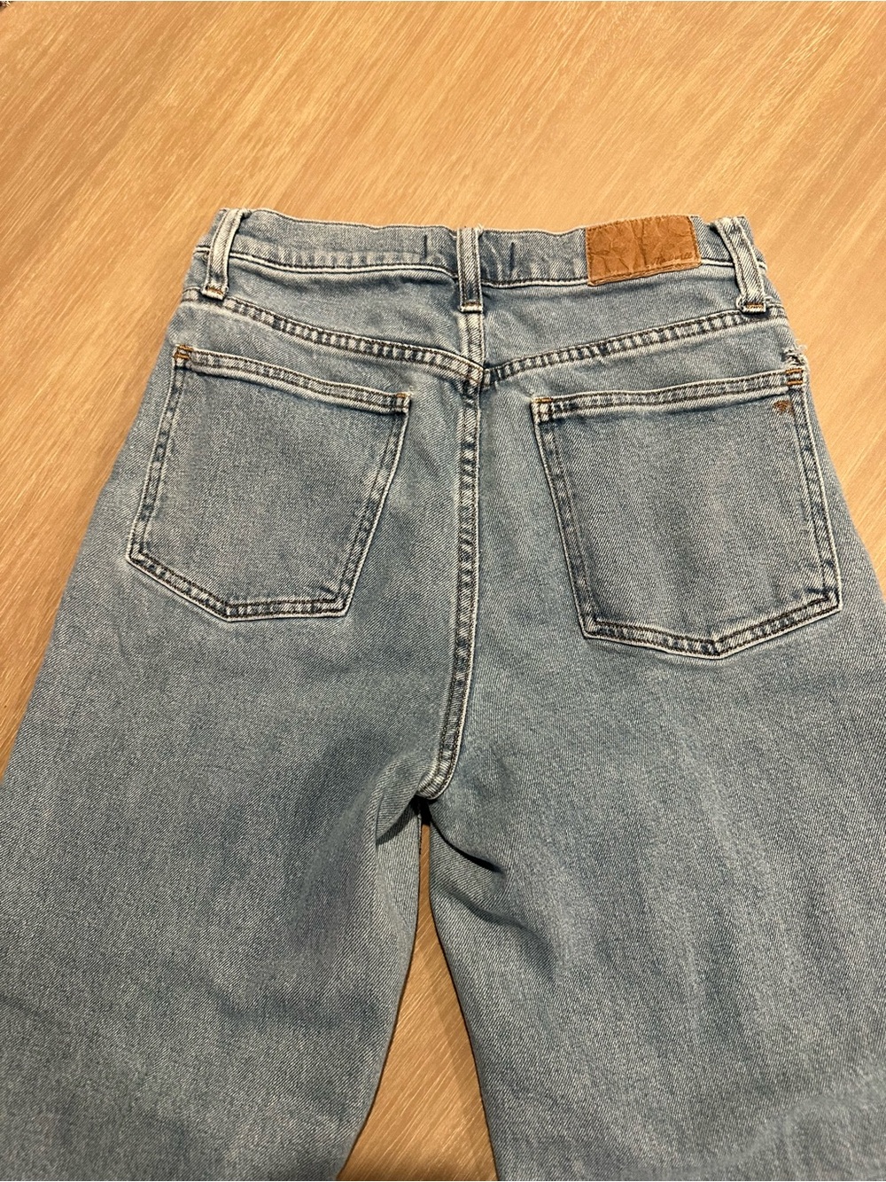 Madewell Perfect Vintage Wide Leg Crop Jean Size 27 Light Blue Denim USA